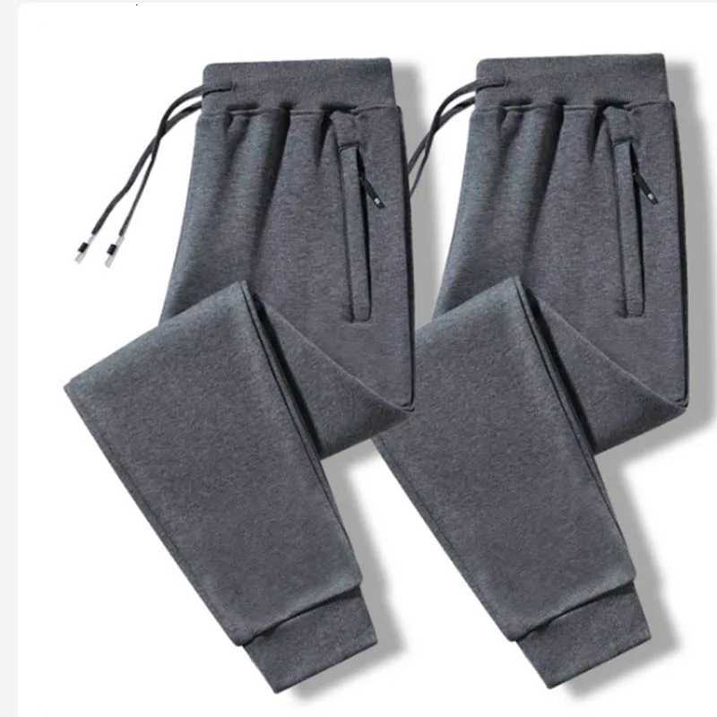 Solid color corded sweatpants mens casual pants fashion sports pants loose fashion spring and autumn plus size pantsXJ250904