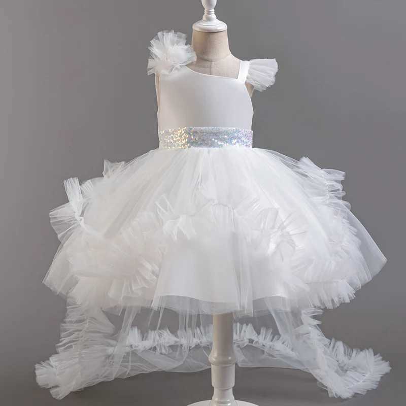 Baby Girls Party Dresses Sleeveless Eleagnt Solid Wedding Evening Ball Gown Holiday Costume Tulle Dress For Little Girl Z250904