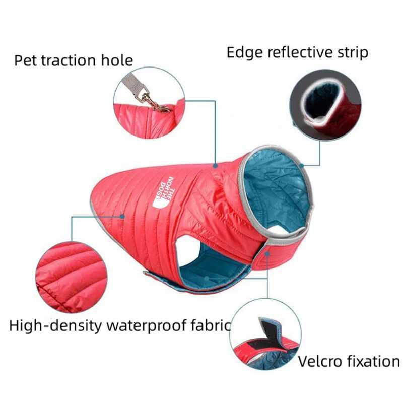 Double Sided Dog Coat Winter Warm Pet Dog Clothes For Small Medium Dogs Vest Chihuahua Clothing Soft Puppy Costumes Ropa Perro W250904