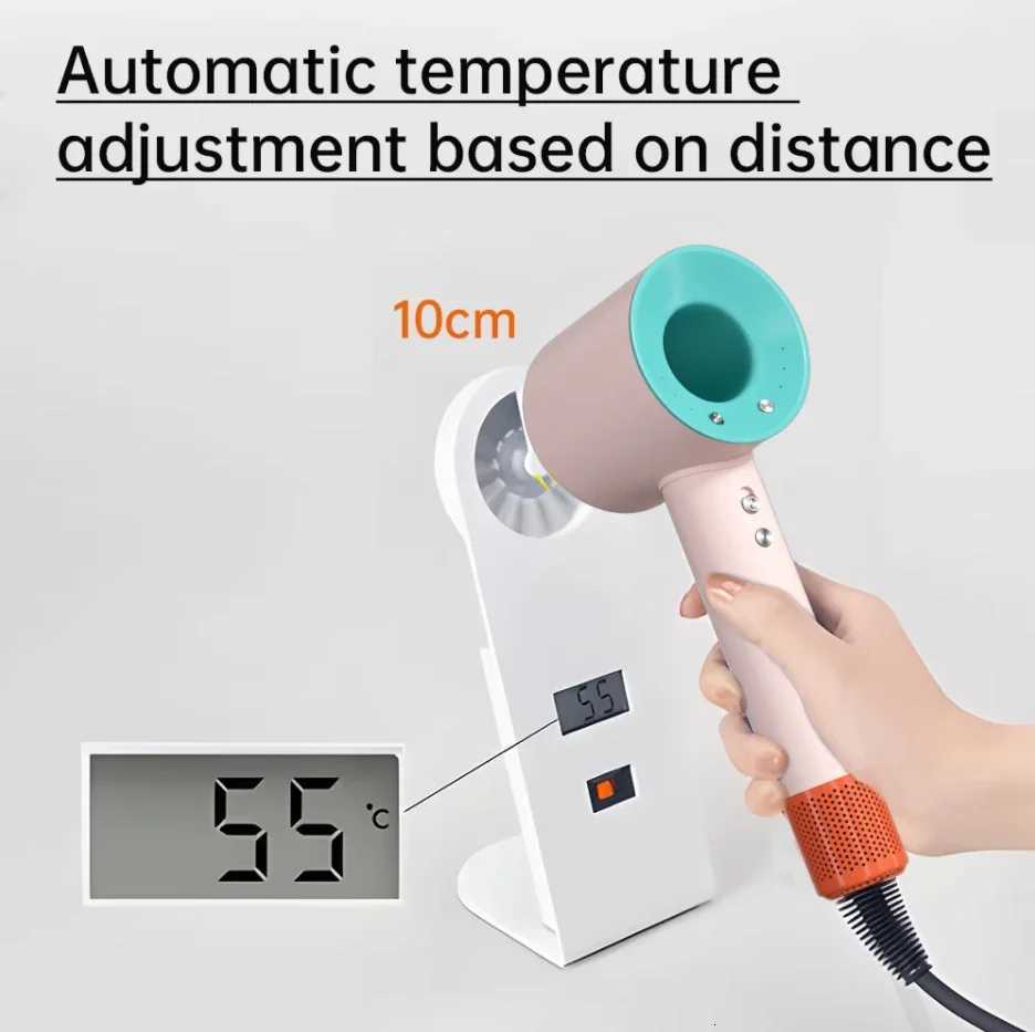 18m Professinal Leafless Hair Dryer Electric Hair Dryer High Speed 1600W Negative 200 Million Anion Blow Dryer Silent Hair DryeW250904