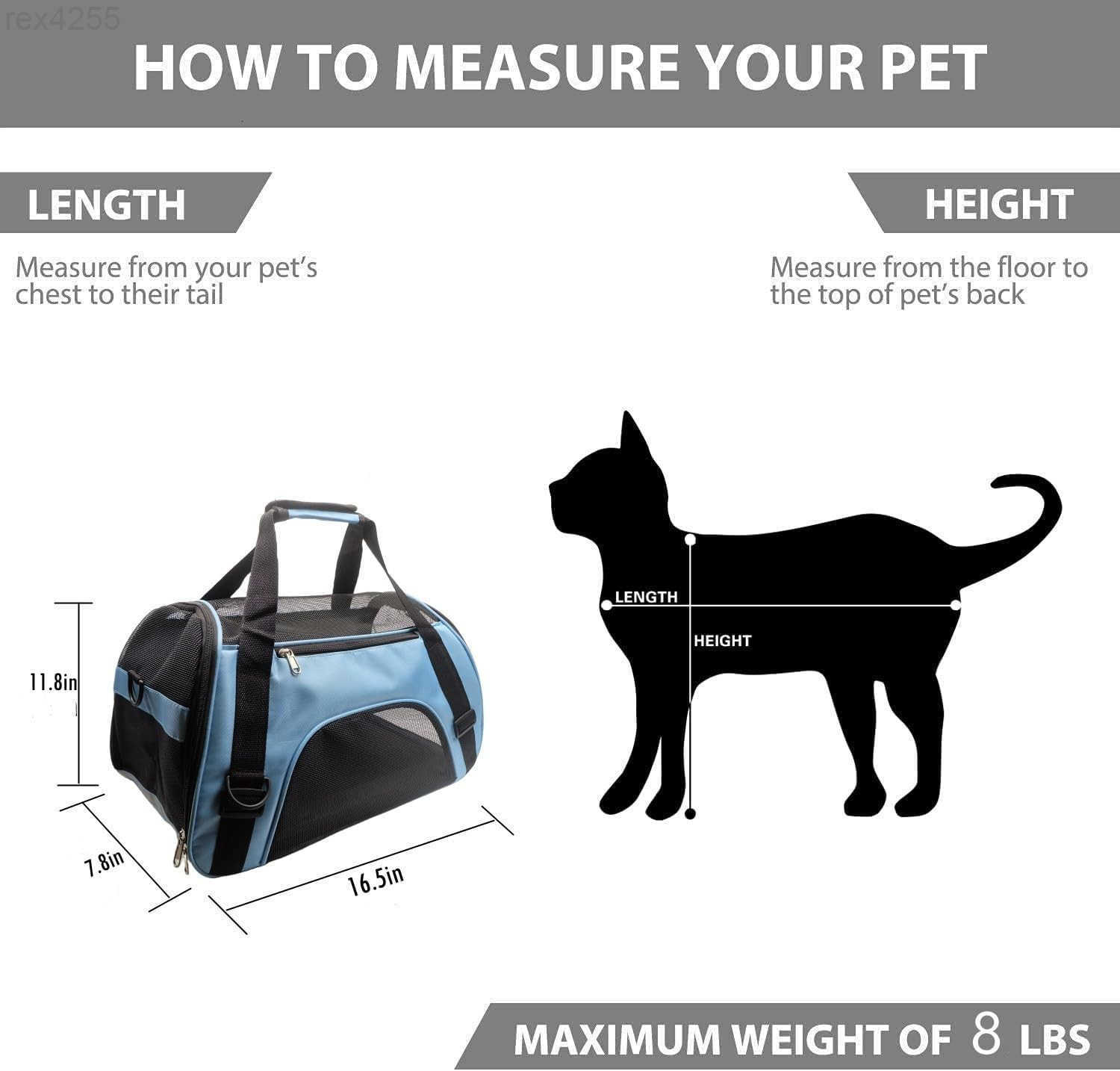 Pet Carrier Airline Approved Cat Carrier Dog Carrier for Medium Small Cats Small Puppy KittenDog Cat Pet Travel Carrier Small BlueW250904