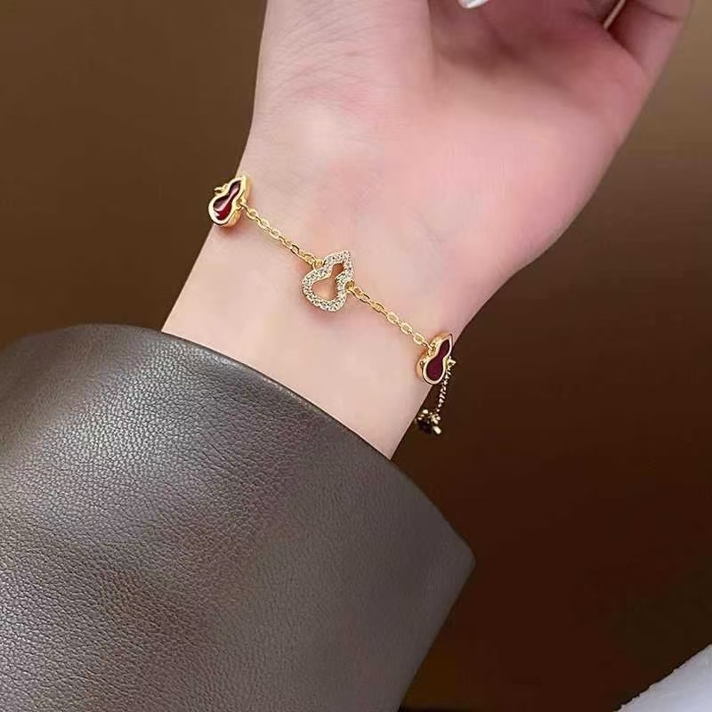 Zircon gourd patchwork bracelet, fashionable commuting jewelry