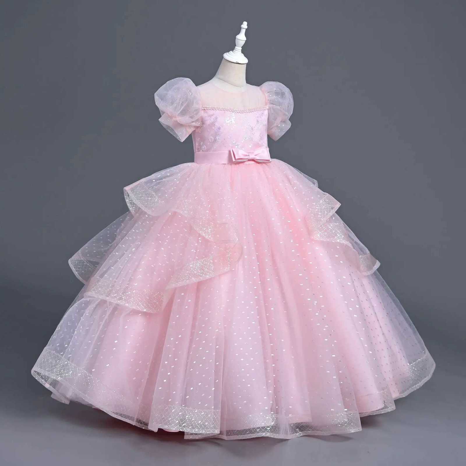 Girls Long Elegant Dresses Childrens Evening Party Dress Princess Prom Clothing New Year Clothes 3 7 11 12 Years Z250904