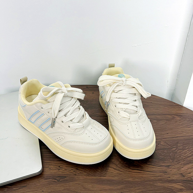 Women's platform shoes fashionable style low-top round-toe women's shoes versatile niche white shoes canvas shoes