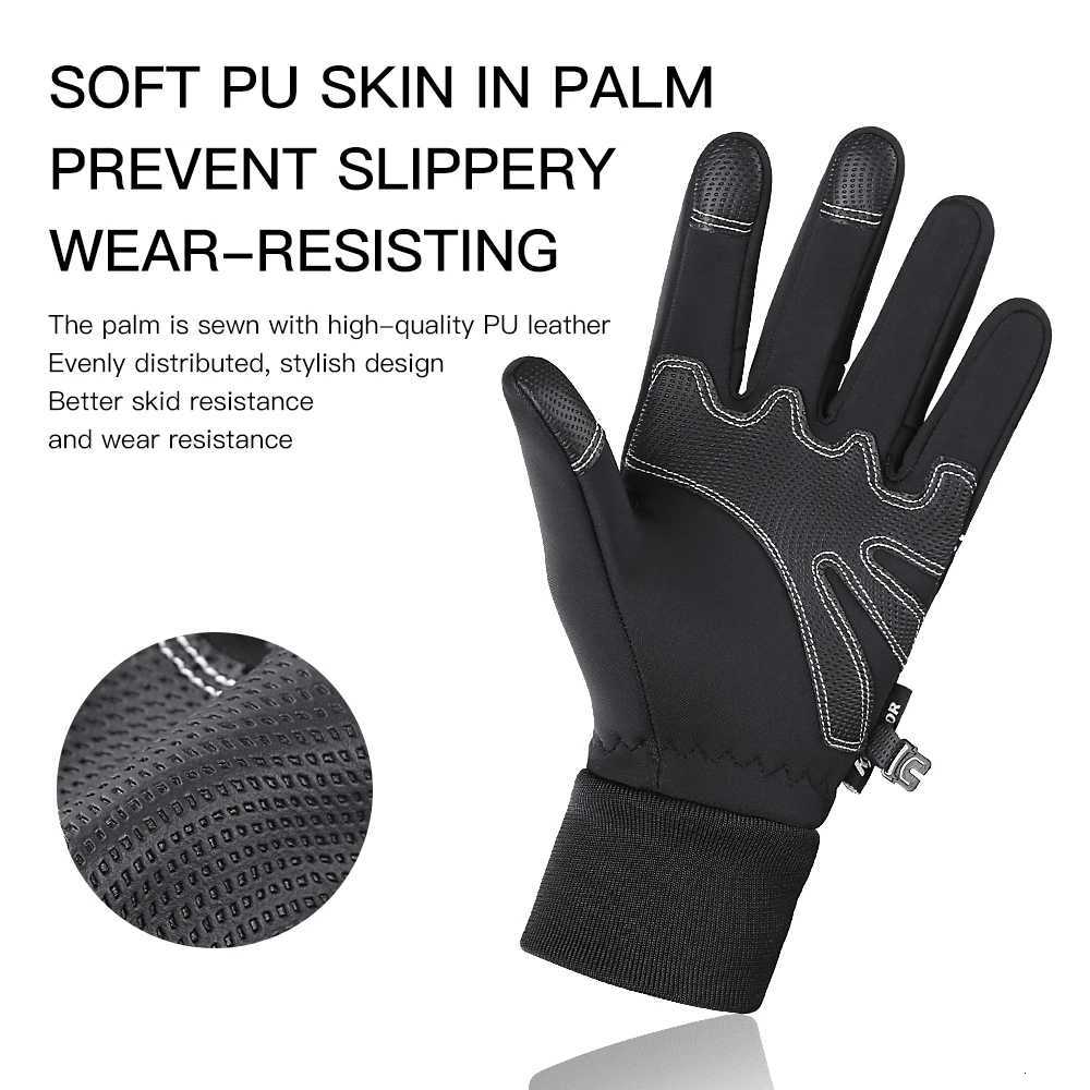 Waterproof Winter Warm Gloves Windproof Outdoor Gloves Thicken Warm Mittens Touch Screen Gloves Unisex Men Sports Cycling GloveXJ250904
