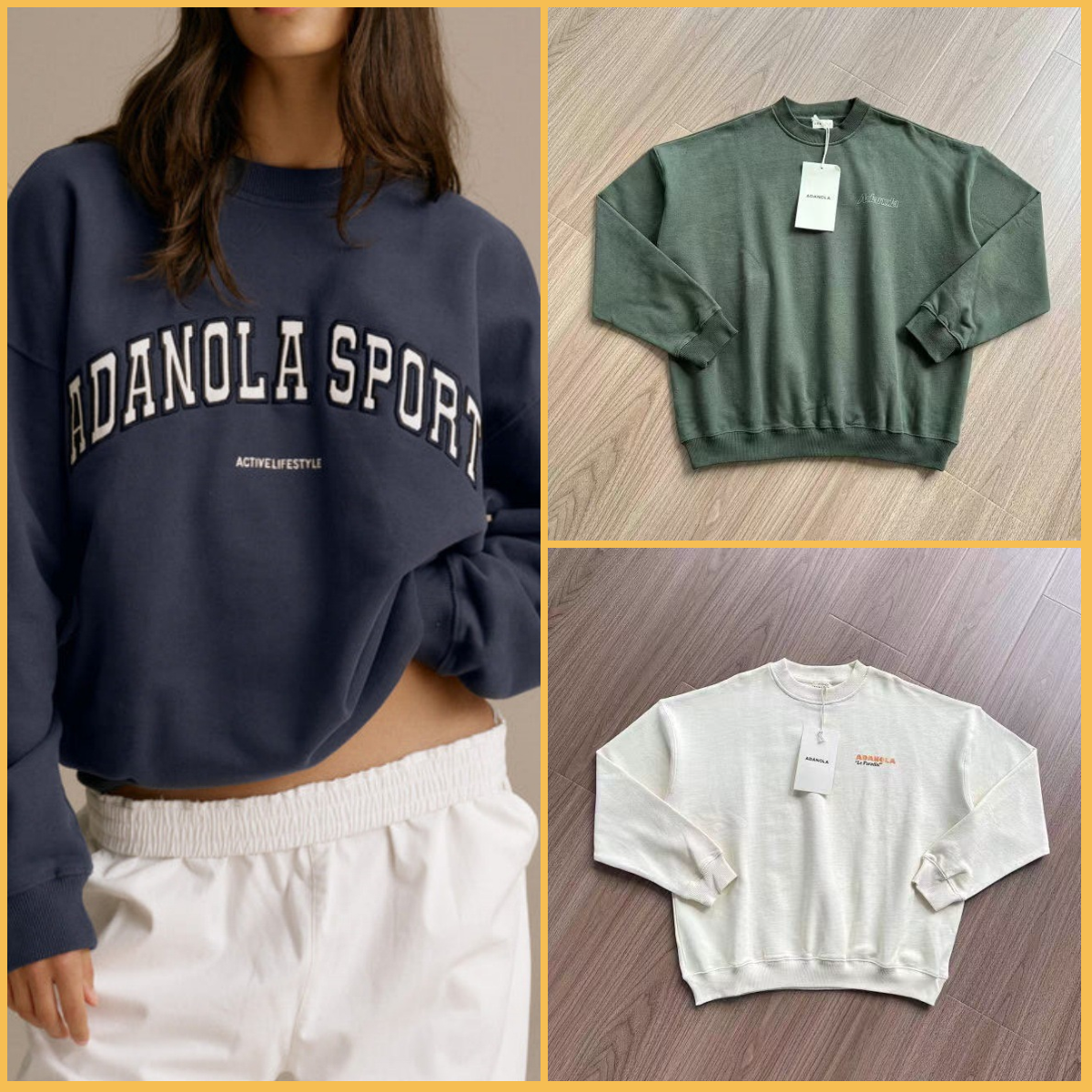 Adanola hoodie Sweatpants Sier Relaxed-fit Sport Laidback Lantern Pants with Drawstring sets street Jogger women clothes hip Hop Sportswears streetwear hoodie