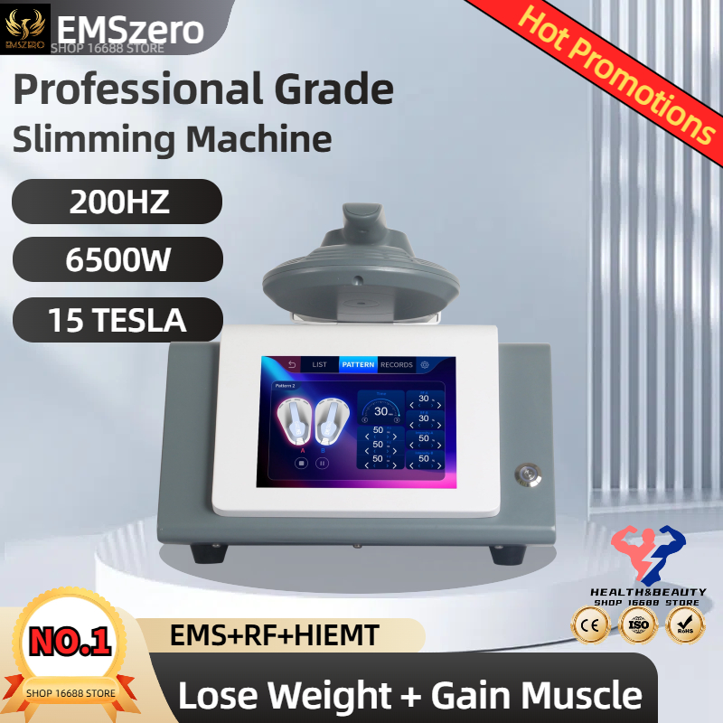EMSzero Slimming Fat Loss Electro Magnetic Stimulation Body Sculpting and Muscle Building RF HIEMT 200HZ 15Tesla Machine Non-inyasive CE/ROHS SPA Salo