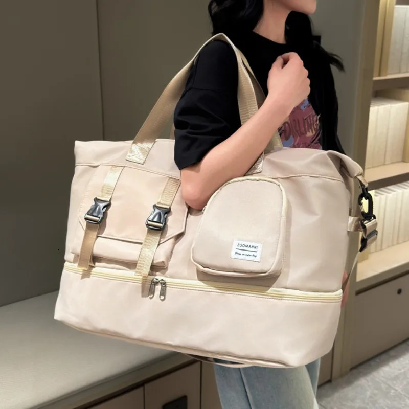 Large capacity multifunctional travel fitness bag multi compartment suitable for travel gym and daily use 250903