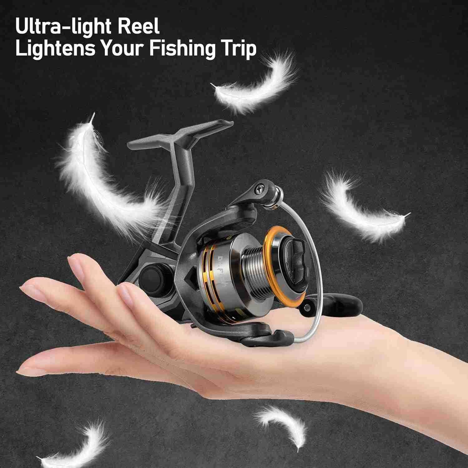 Spinning Reel Light Weight Fishing Reels Graphite Body Ultra Smooth 91 Stainless BBS 18Lb Max Drag Aluminum Spool Size 8004000 Crappie Bas W250904