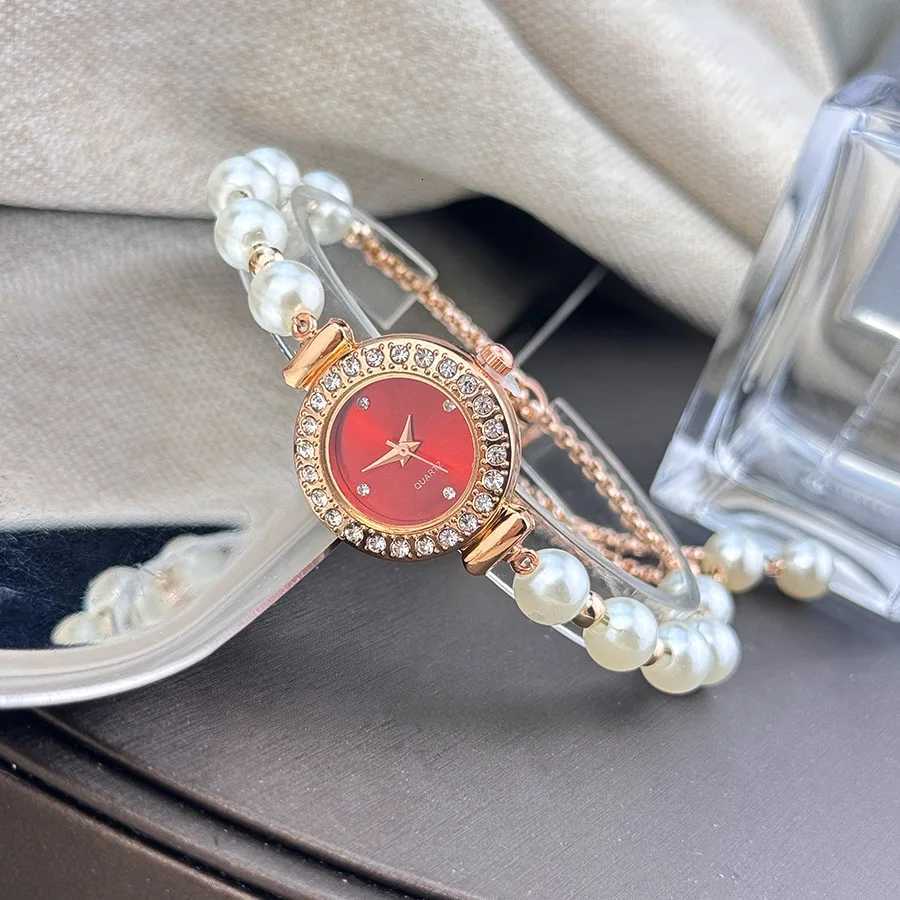 Elegant Wens Adjustable Rose GoldenTone Alloy Bracelet Watch with White Accents Quartz Movement for Casual Attire X250904