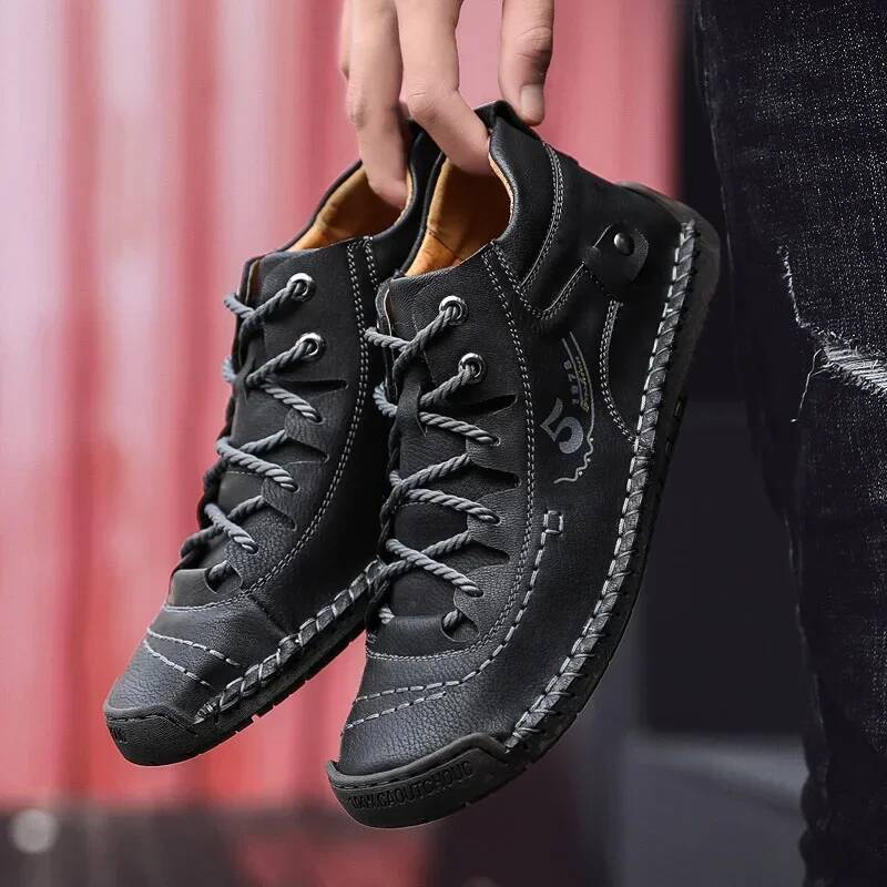 Men's Leather Walking Shoes Women Hand ing Outdoor ed Men Casual Shoe Unisex Boots ddmysaturn