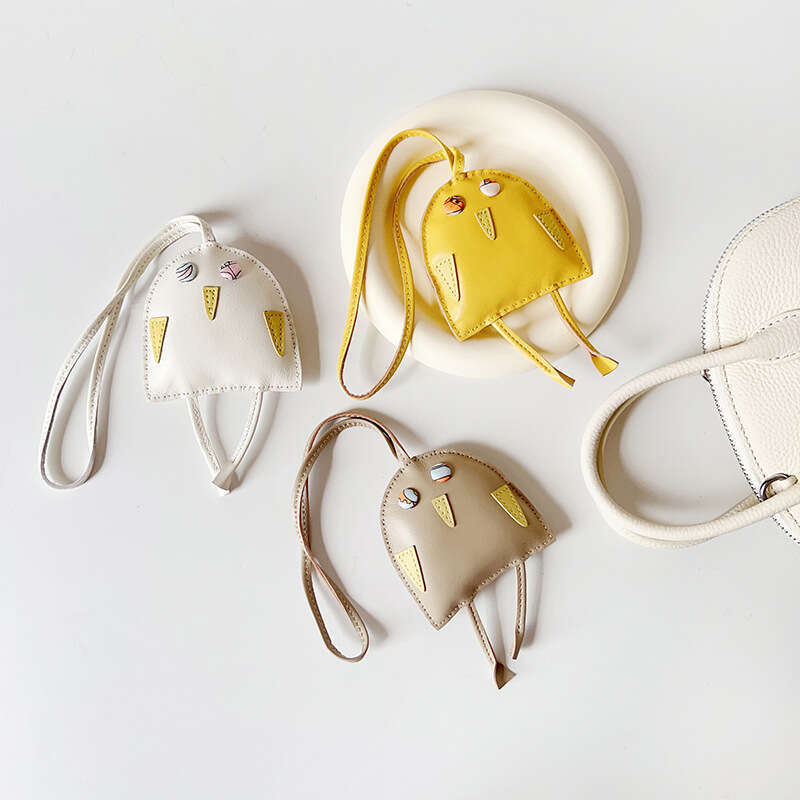 DHEssentials 2025 Owl Keychain, Hand - Stitched Leather Car Mirror Hanging Ornament