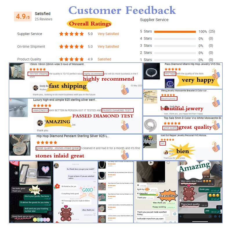 Wholesale Iced Out 10MM Moissanite Cuban Link Chain Men Hip Hop Diamond 925 Silver Cuban Necklace