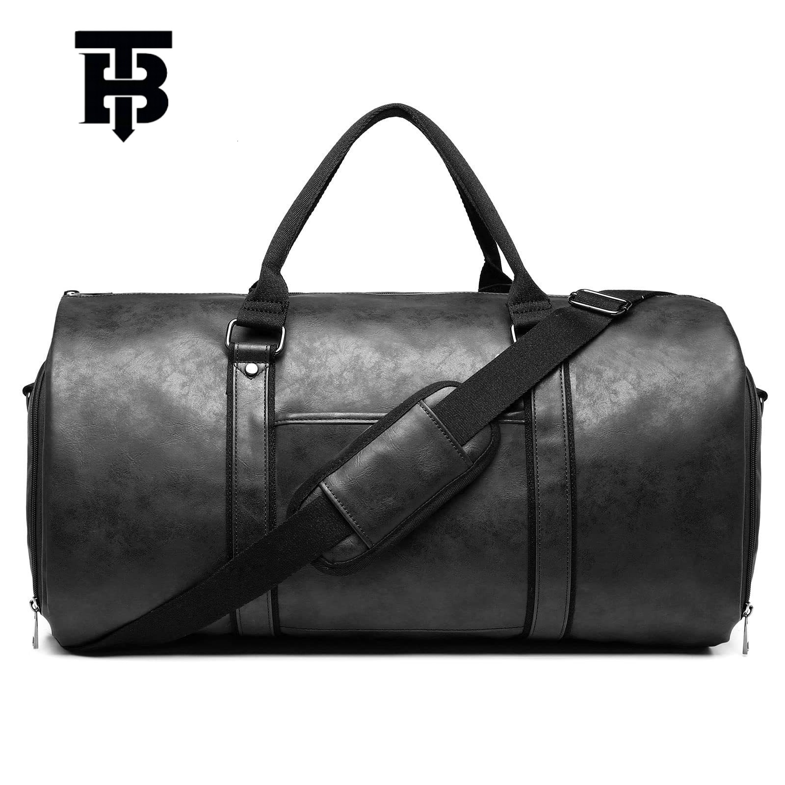 TB BHULAMTE In Stock Dry Leather Travel Bag Carry Clothing Bag Leather Clothing Designer s bag Luggage Bag Convertible Men's Suit Travel Bag