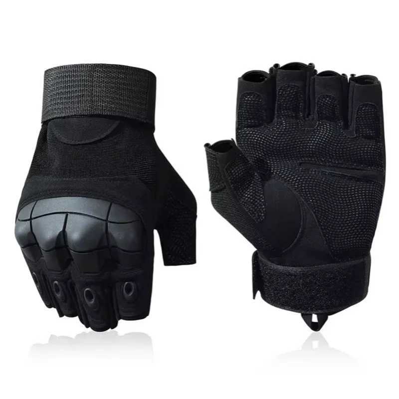 Outdoor Fingerss Gloves Hard Knuck Paintball Airsoft Hunting Combat Riding Hiking Half Finger GlovesXJ250904