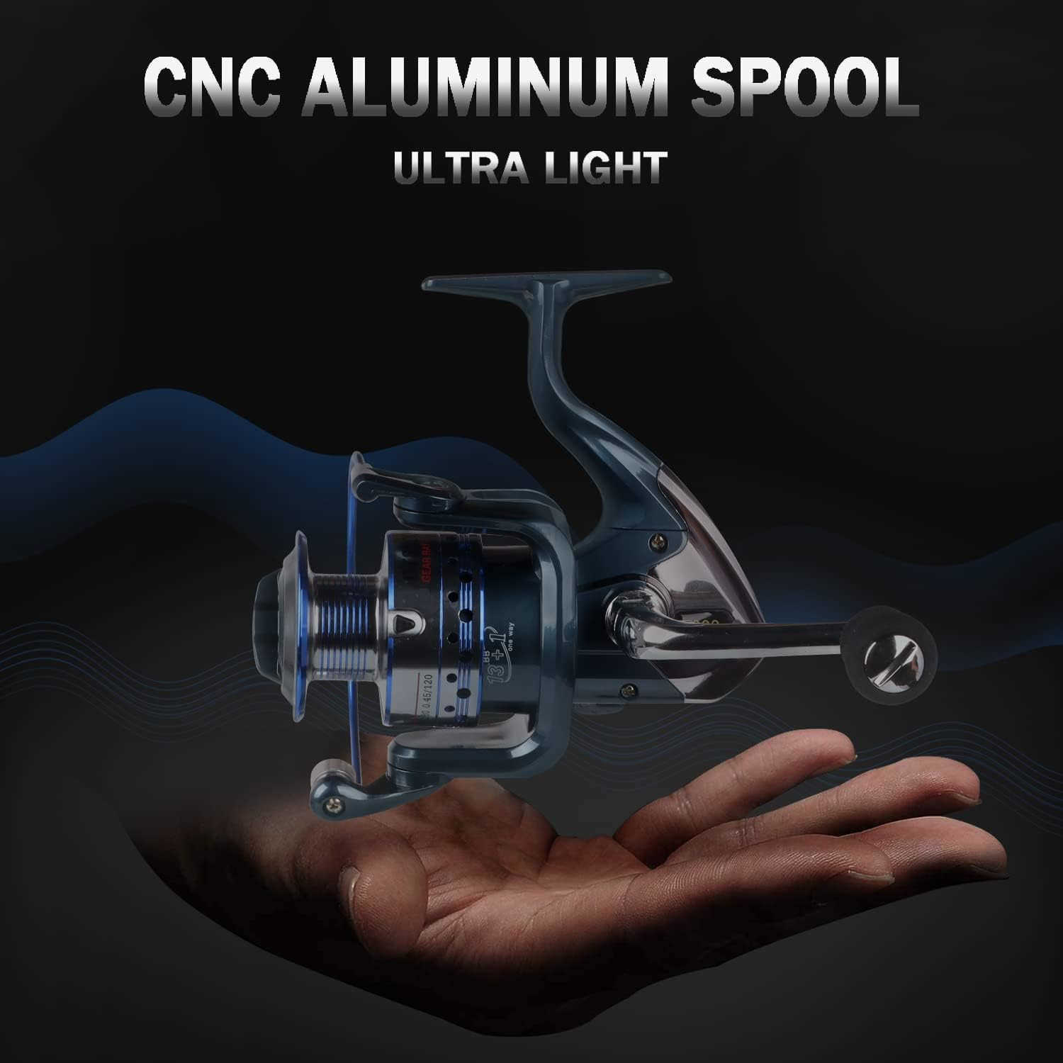 Spinning Reel Faster Line Retrieve Braid Ready Spool 551471 High Speed Max Drag 33Lbs Smooth Fresh and Saltwater Fishing Reel 13 1 Shielded Stainless 