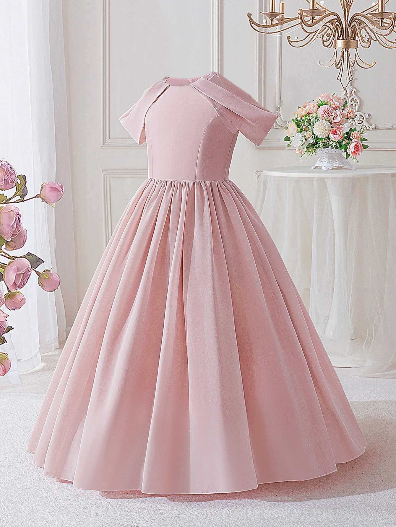 Elegant Bridesmaid Party Dresses for Girls Summer Long Wedding Birthday Princess Prom Girl Dresses Pageant Evening Kids Clothing Z250904