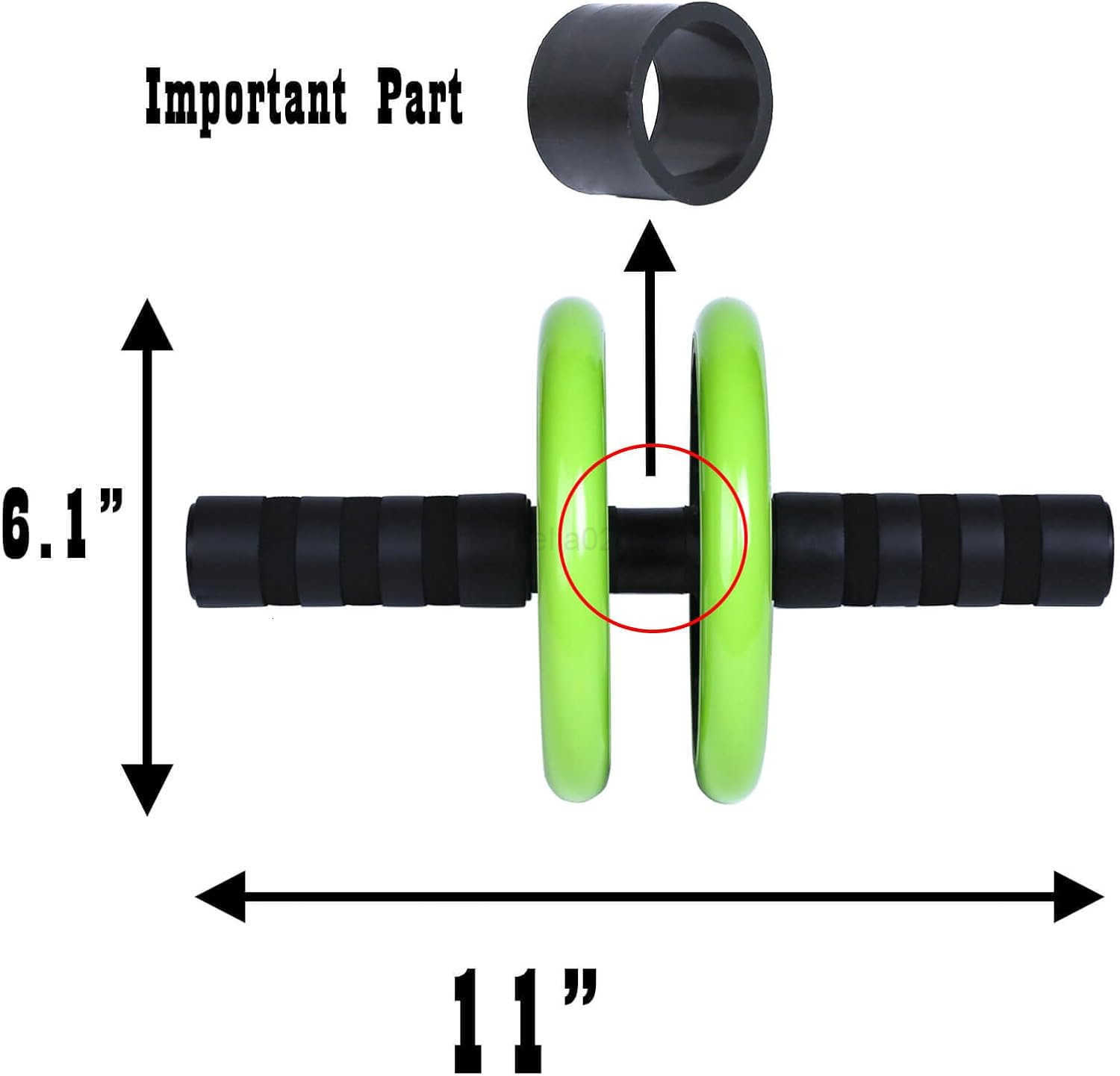 AB Wheel Roller Exercise Abdominal Fitness Wheel Workout StrengthTraining Roller 11W W250904