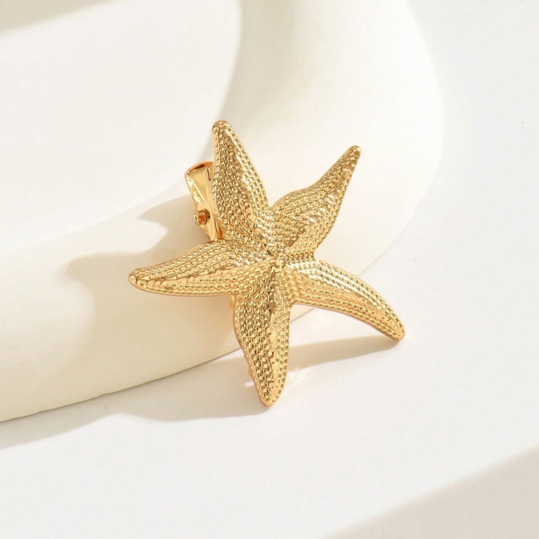 Ins Super Popular Shell Starfish Hair Clip Hairpin for Women 2025 New Side Designer luxury free shipping Clip Forehead Bangs Clip Vacation Style Hair 