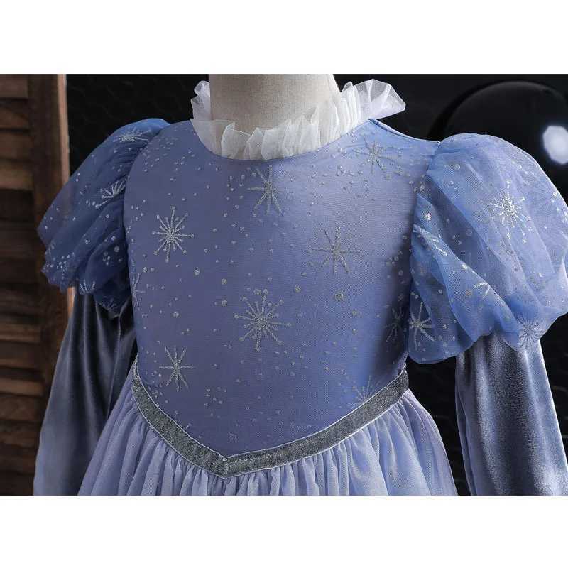 Girl Dress for Birthday New Autumn and Winter Elegant Princess CHIld Elsa Velvet Dress for Girls Aged 3 4 5 7 8 9 10 Years Z250904