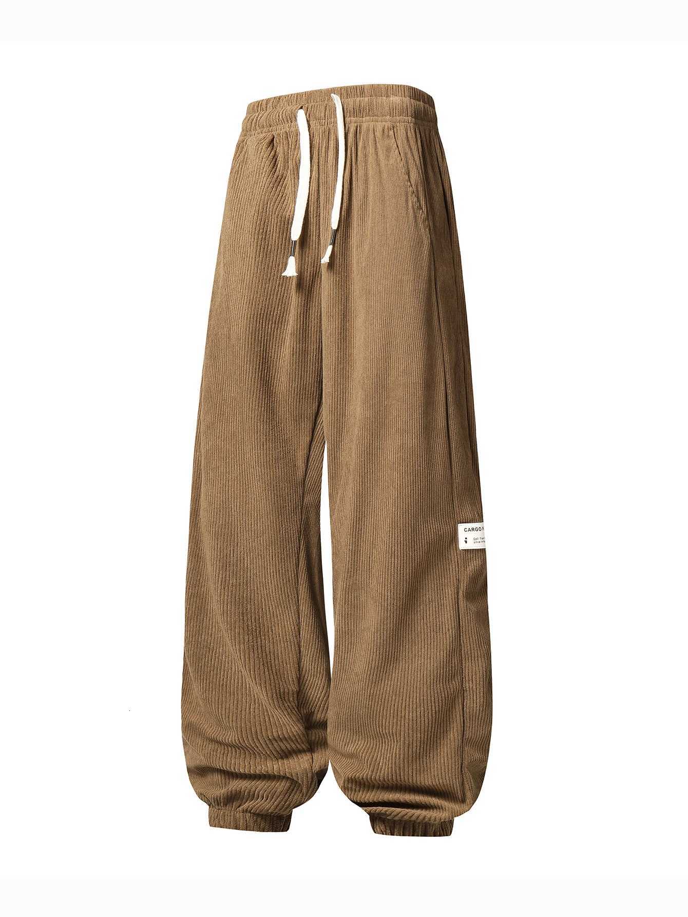 Baggy Corduroy Jogger Pants Men Tech Fleece Sweatpants Man Autumn Winter Casual Harem Pants Male Sport Bunched feetXJ250904