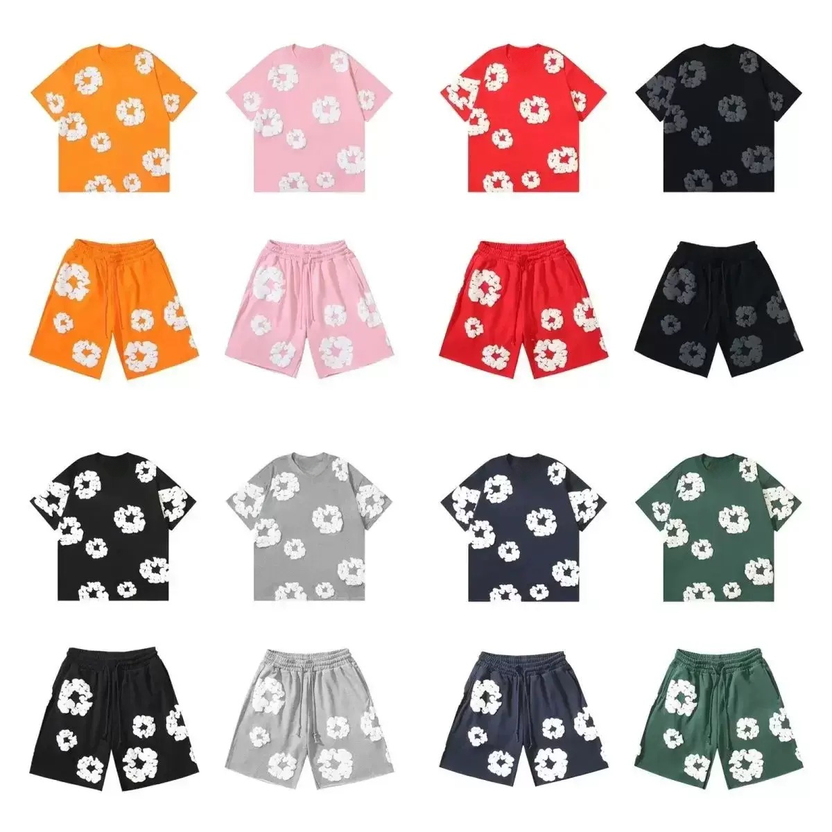 Designer Denim Shorts Tearsshort Denim Shorts Jeans Short Kapok Pants Baggy New Summer Holes High Quality Embroidered For Denim Cargo Cotton Wreath Shorts