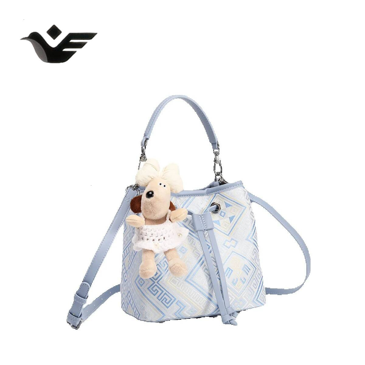 Feiyan Free Shipping New Designer Bag Luxury Shopping Bag Trendy Intangible Cultural Heritage Embroidery Bucket Bag For Women Niche Design High-end Ha