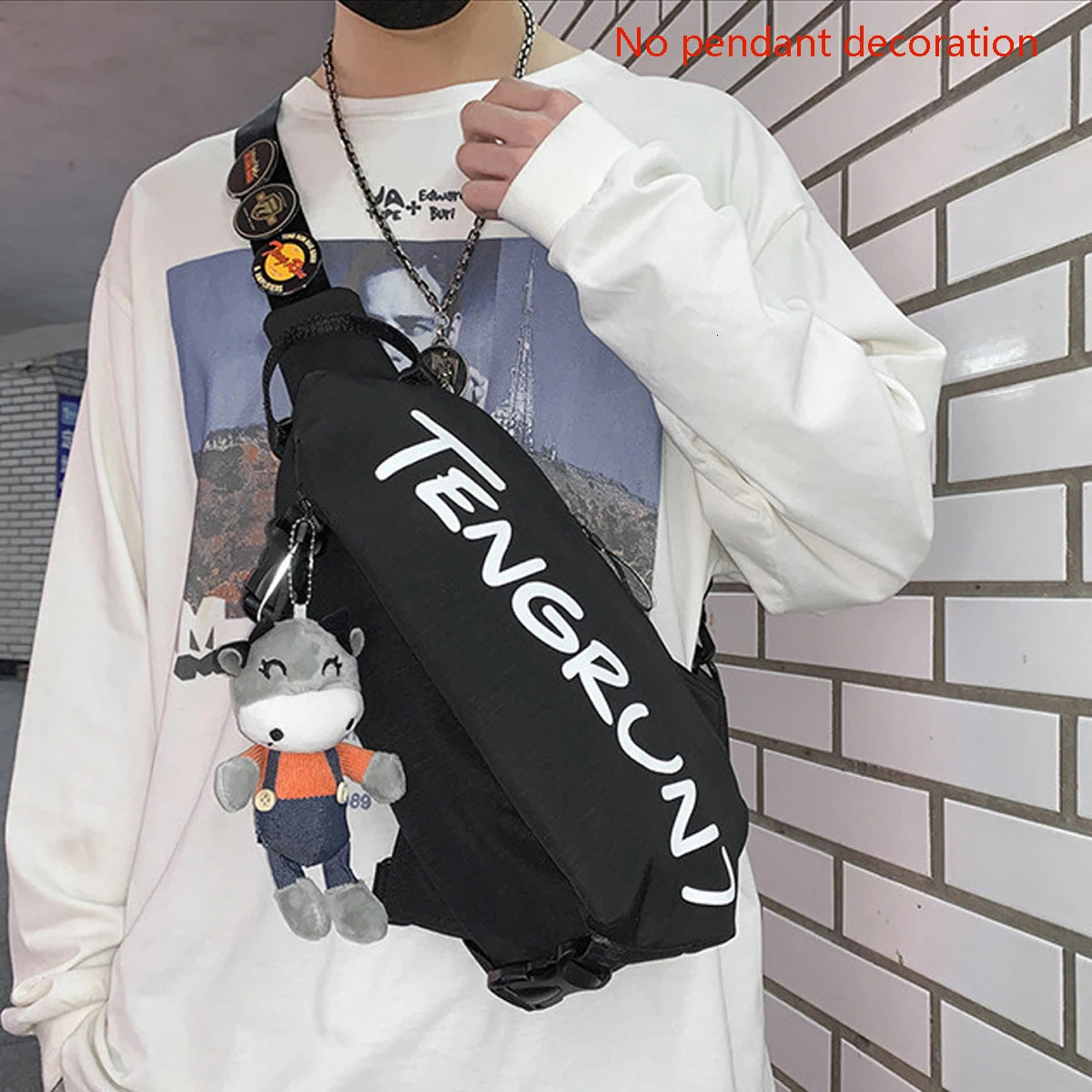Mens and Womens Trendy Fashion Waterproof Chest Bag Sports Student Waist Bag Lightweight Couples Shoulder Bag 250903