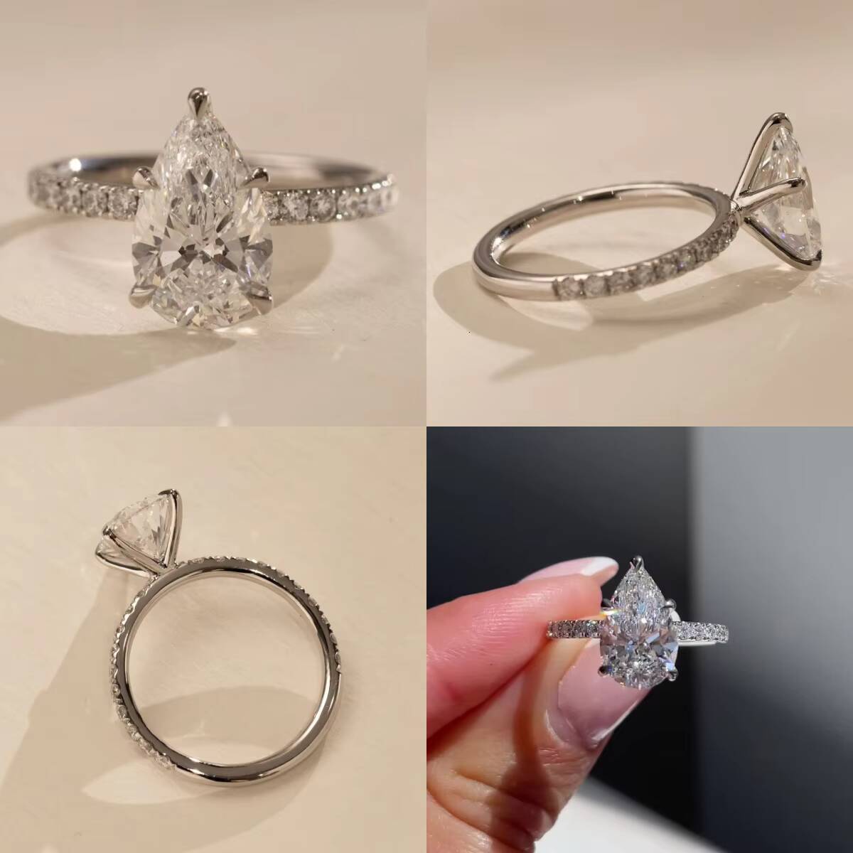 Vvs Moissanite Diamond 925 Sterling Silver 18k Gold Plated White Gold Solitaire Engagement Wedding Ring for Women Men Jewelry