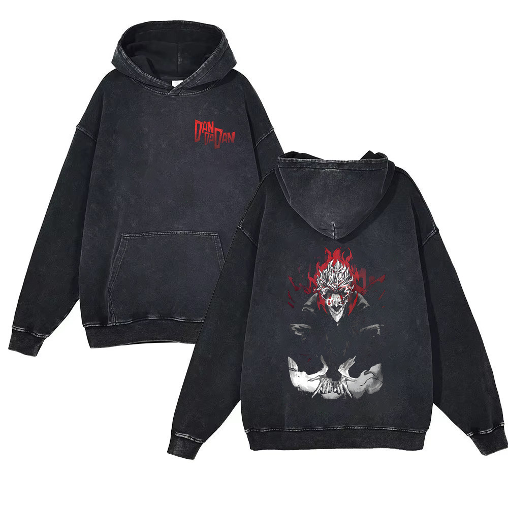 dandadan Anime Merchandise New Cartoon Collection 440g Heavyweight Pre-Washed Hoodie for Men & Women Trendy Style - VT2640