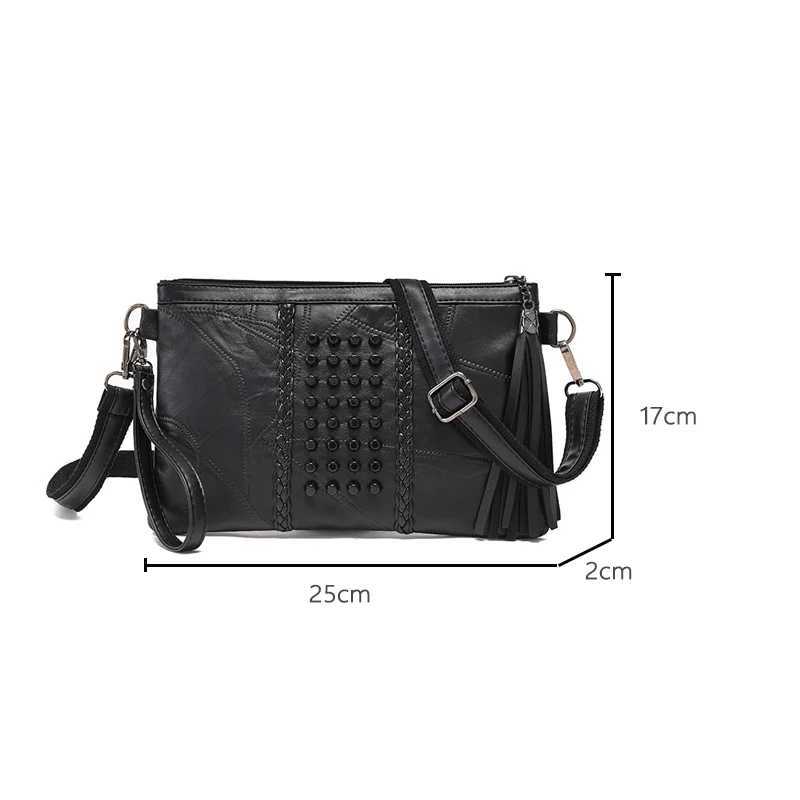Fashion Tassel Womens Bags Fringed Handbags Leather Women Messenger Bag for s Crossbody Bag Females Clutches Z250903