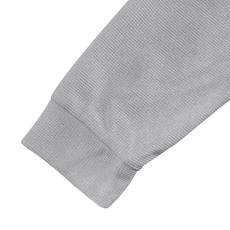 New Fashion Mens Henley Shirts Long Sleeve Half Button Up Thermal Waffle Knit Tops Tees European size: S-3XL