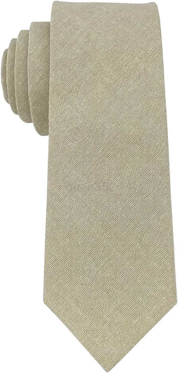 Mens Solid Color Necktie Cotton Neck Tie for MenW250904