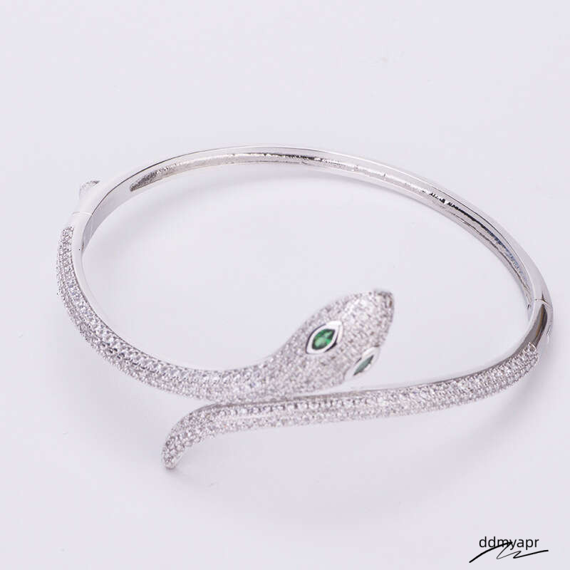 Serpent Bracelet - Gold/Rose Gold/Sier Plated Snake Ddmyday Jewelry With Stones For Women (17.1Cm Inner Circumference) Ddmyday