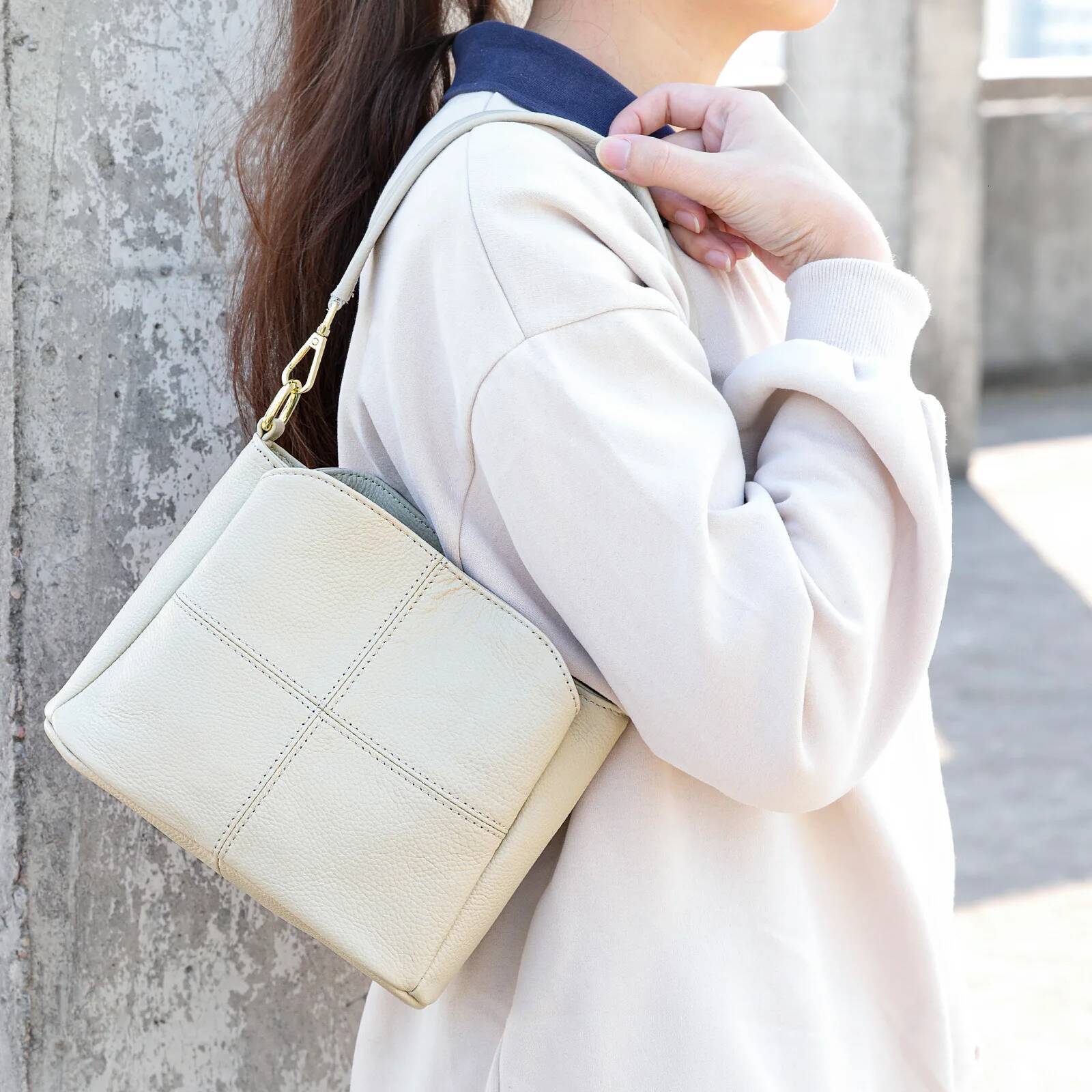 Genuine Leather women's crossbody High Quality First Layer Cowhide Shoulder bag large capacity versatile handbag for women