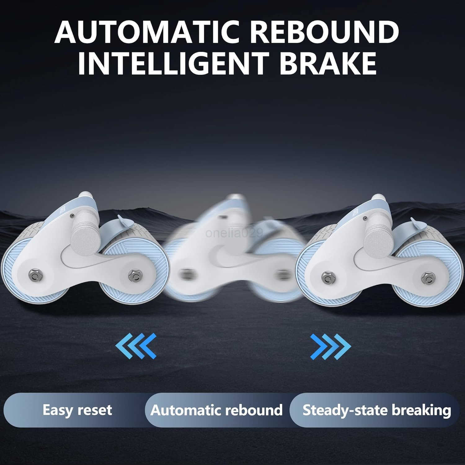 Ab Roller Wheel with Automatic Rebound for Home Gym Core Fitness Sturdy Abdominal Exercise Equipment Includes Knee Pad Perfect for Ab Workouts and Str