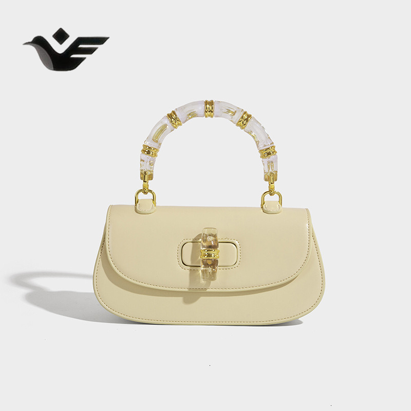 Feiyan Free Shipping New Designer Bag Luxury Shopping Bag Bamboo Knot Handbag Vintage Saddle Bag New Women's Bag High-end Small Bag Single Should