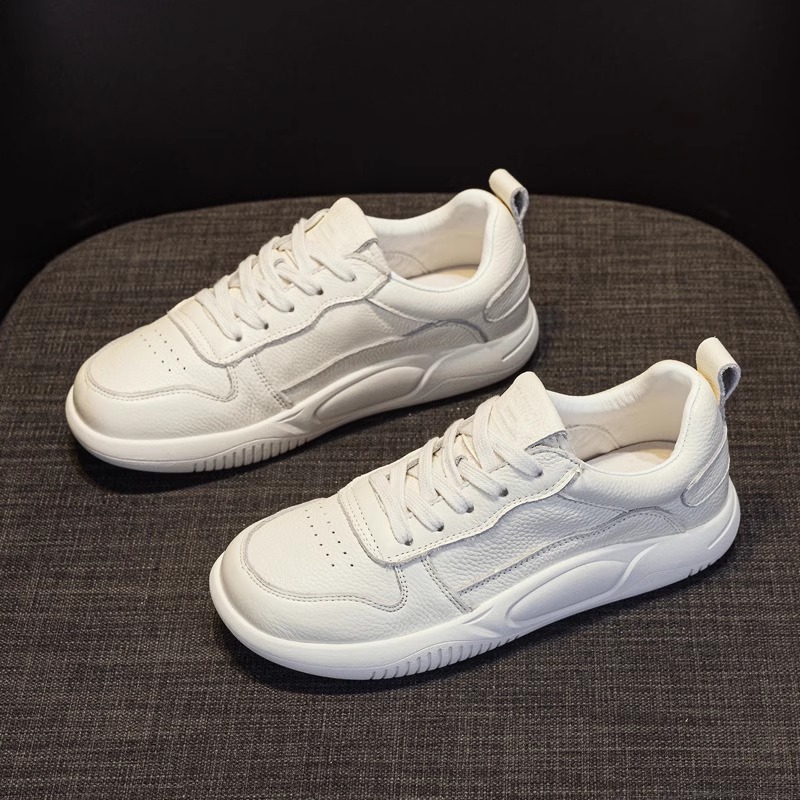 Genuine leather women's sports shoes 2025 designer's new women's single shoe soft sole fashionable breathable casual shoes
