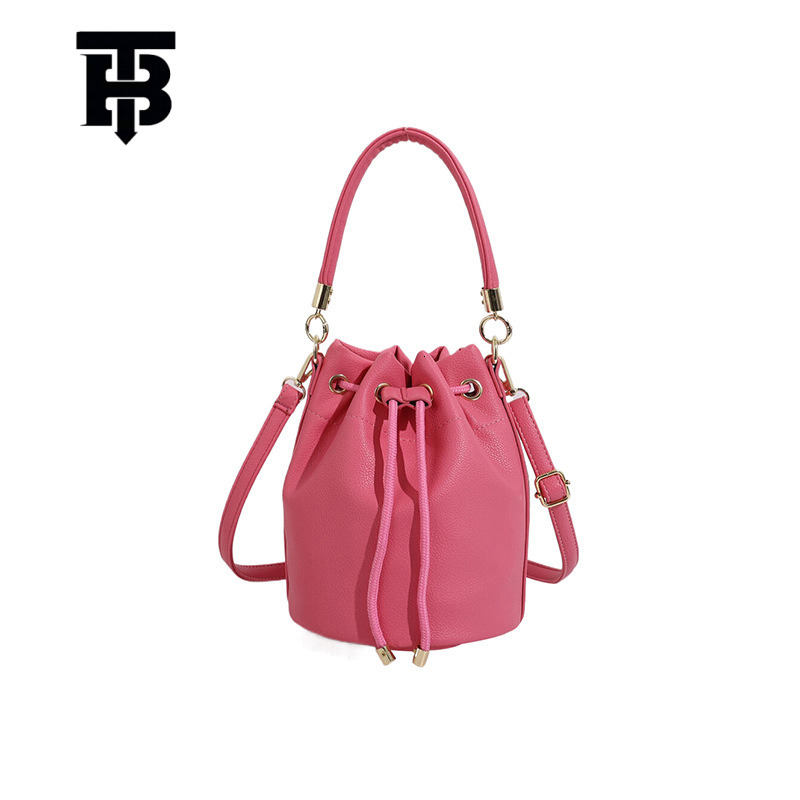 TB BHULAMTE 2025 Spring New Women's Fashion Designer s bag Versatile Solid Color Bucket Bag Korean Style Trendy Simple Shoulder Crossbody Bag