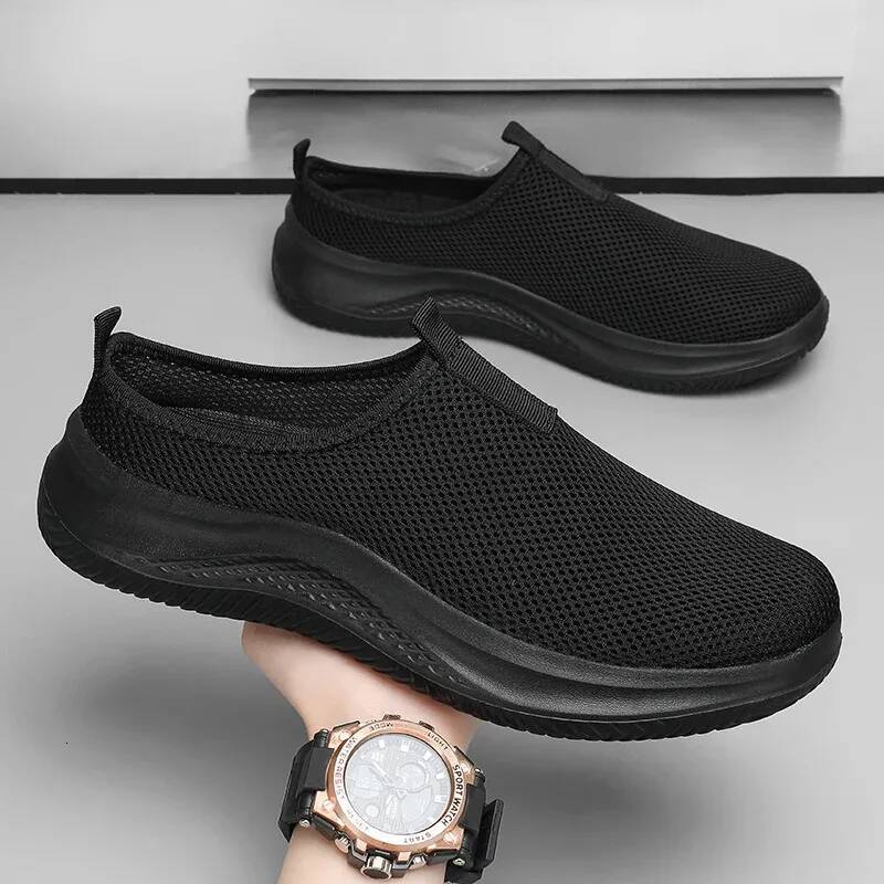 Men's Sneakers Comfortable Lightweight Soft Half Slipper Flat Running Outdoor Casual Sports Man Shoes ddmysaturn