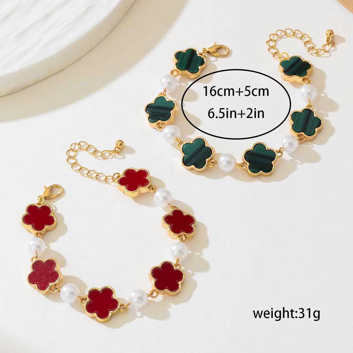 A Strip of Fashion Elegance Metal Colorful Oil Dripping Five Flower Adjustable Bracelet for Women Couple Paty Jewerly GIftsXJ250904