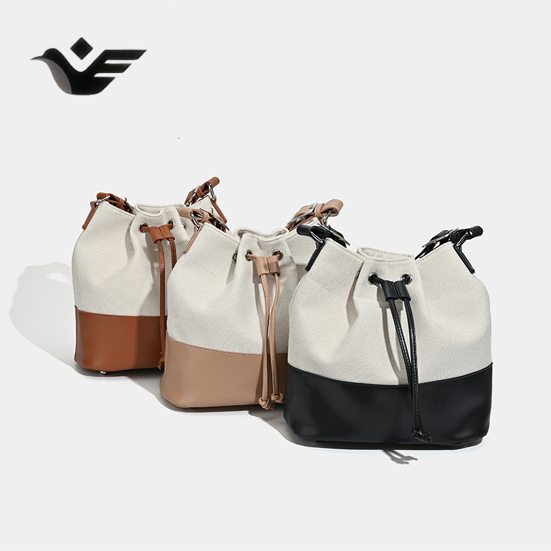 Feiyan Free Shipping New Designer Bag Luxury Shopping Bag Lazy Artistic Drawstring Patchwork Single Shoulder Bag Niche Fashion Large Capacity Commuter