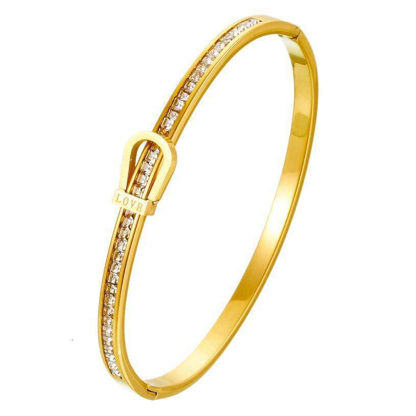 Trendy Elegant INS Style LOVE Single Row Dia Bracelet Couple Fashion