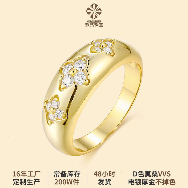 DH collections Hot - selling 925 Sterling Silver Luxury - inspired Rings for Women. These rings with a geometric design, inlaid with moissanite, exude