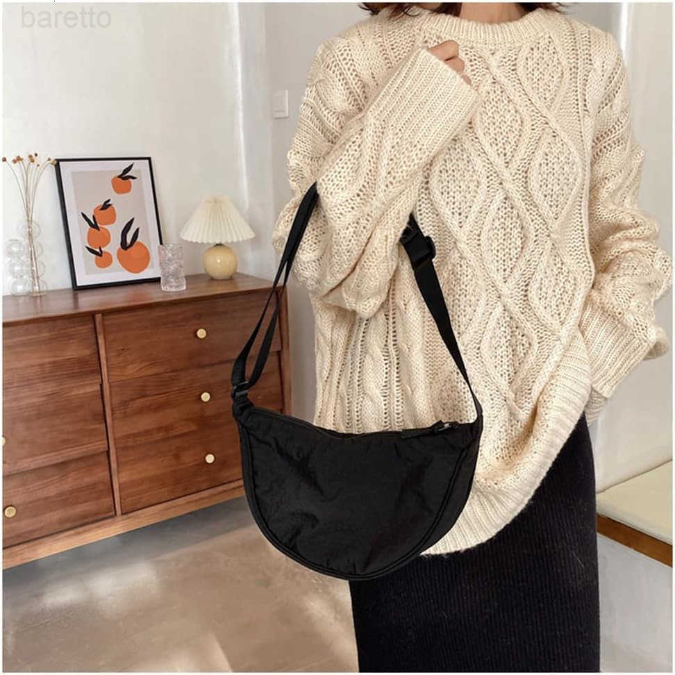 Crossbody Hobo Crescent Bag with Mesh Storage Womens Shoulder Purse Adjustable Strap M250903