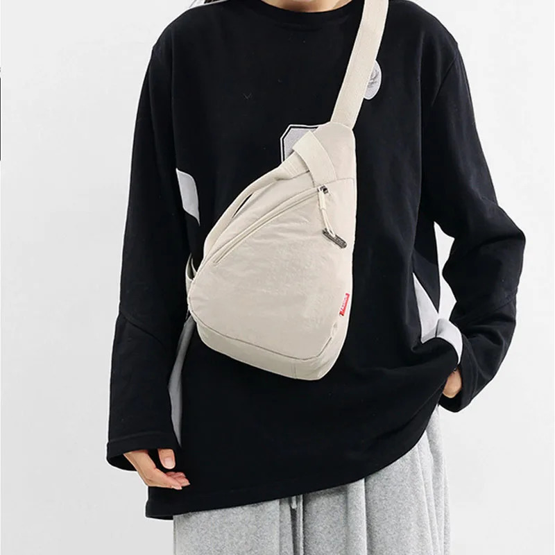 Nylon Zipper Selling Waist Packs Solid Color Versatile Casual Chest Bag Soft Neutral Style Crossbody Bag 250903