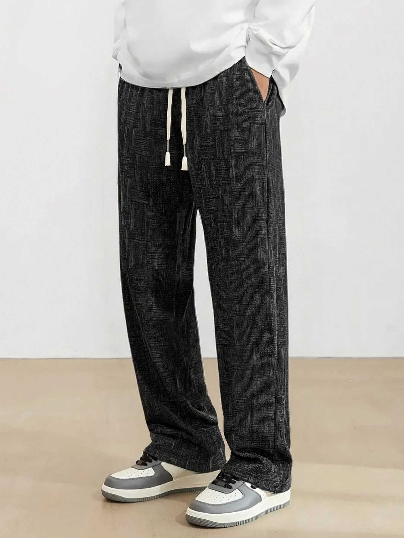 Baggy Corduroy Jogger Pants Men Tech Fleece Sweatpants Man Autumn Winter Casual Harem Pants Male Sport Thermal TrousersXJ250904