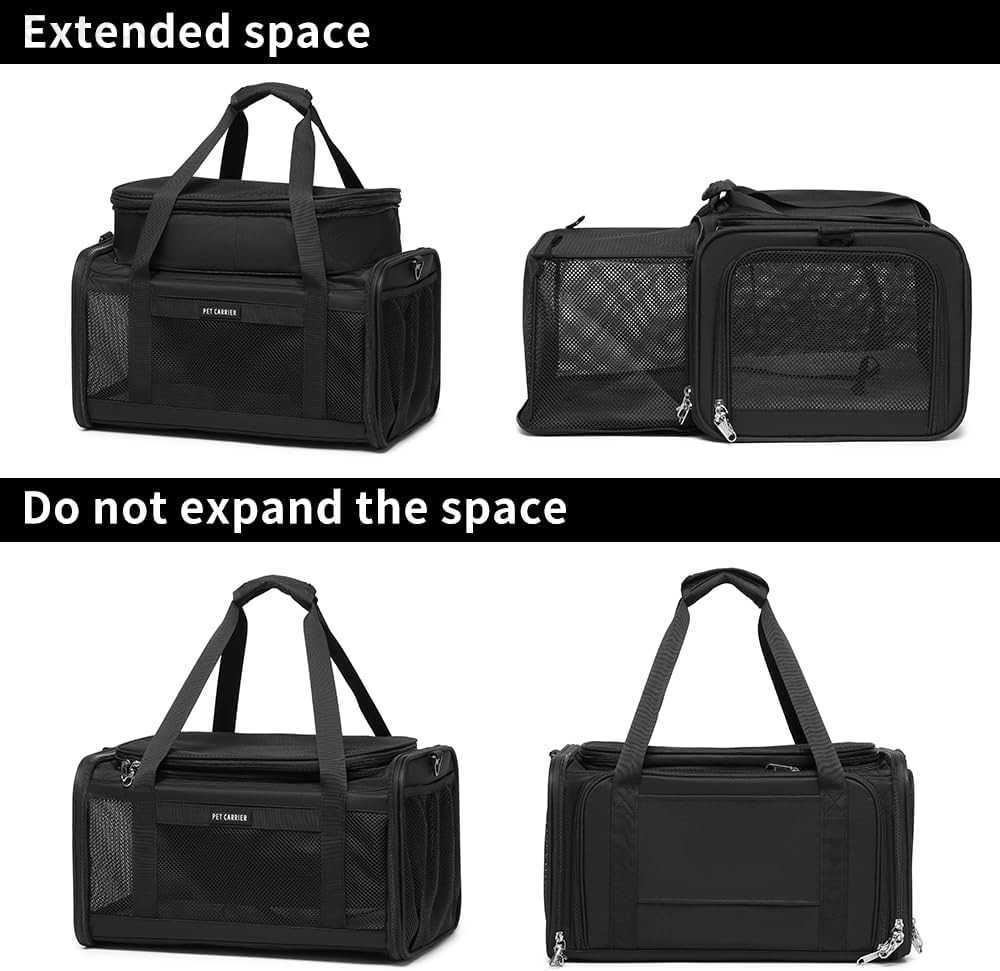 Approved Pet Carrier for Cats and Small Dogs Breathable and Collapsible Design Portable Travel Bag for Bearded Dragon Puppies Animal Hangbag Rabbit Ca