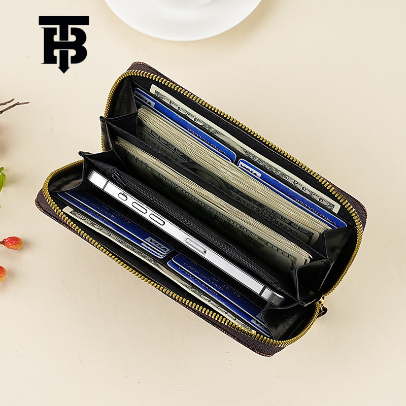 TB BHULAMTE 2025 New Unisex Wallet Long Zipper Designer s bag Printed Wallet Factory Wholesale Checkered Wallet