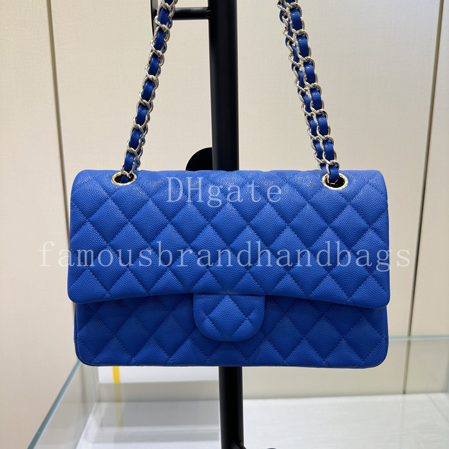 Classic Handbag Medium Flap Bag 25.5CM Calfskin Leather Shoulder Bag Mirror Quality Women Chain Bag With Box 24C04B